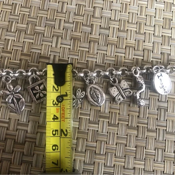 Cute Little Charm Bracelet with 7 charms including flowers , ladybug, butterfly - Picture 5 of 7